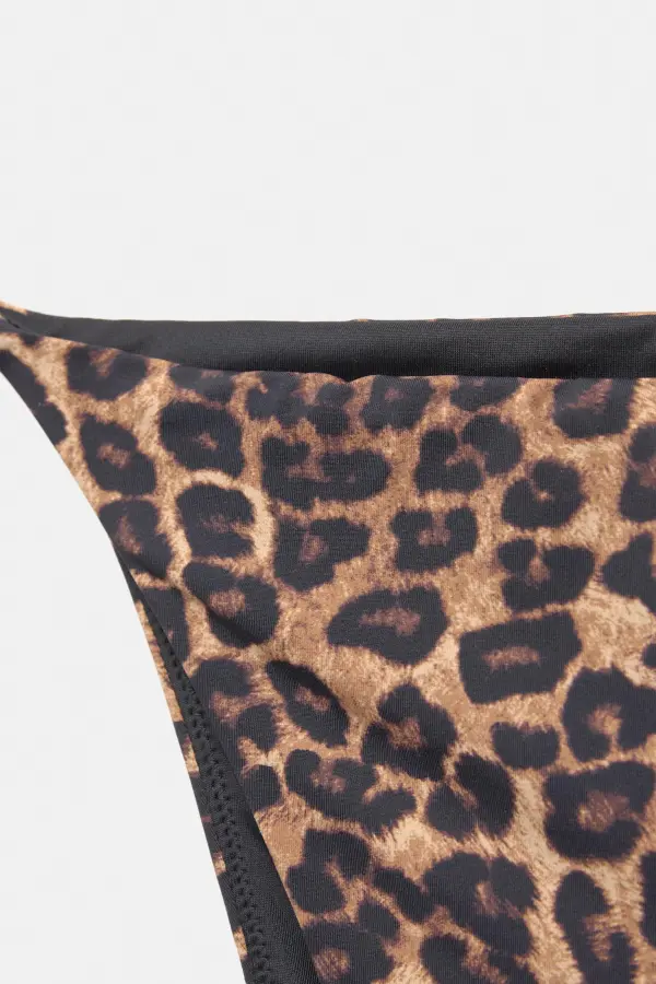 Leopard print bikini bottoms