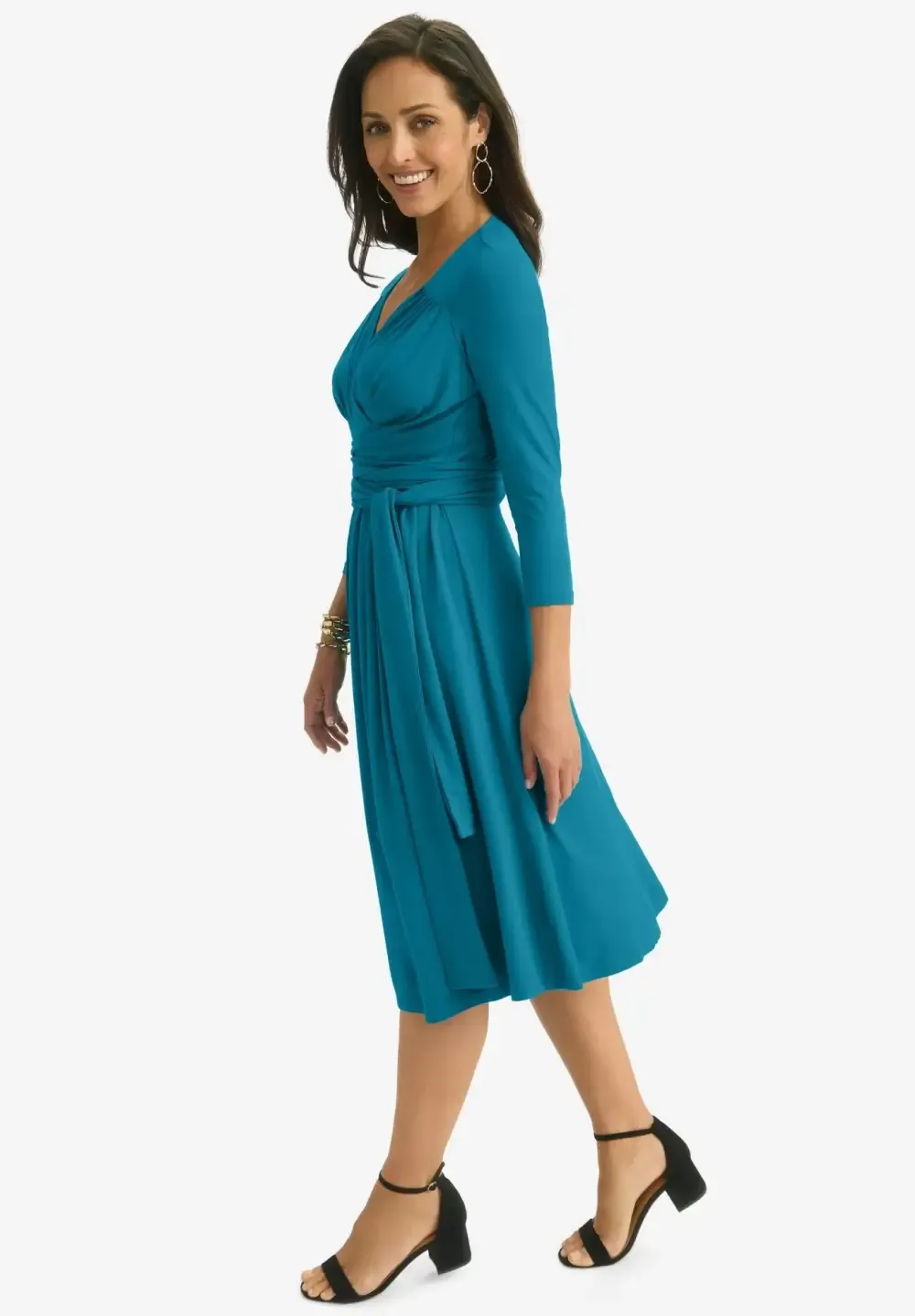 Sweetheart Wrap Midi Dress