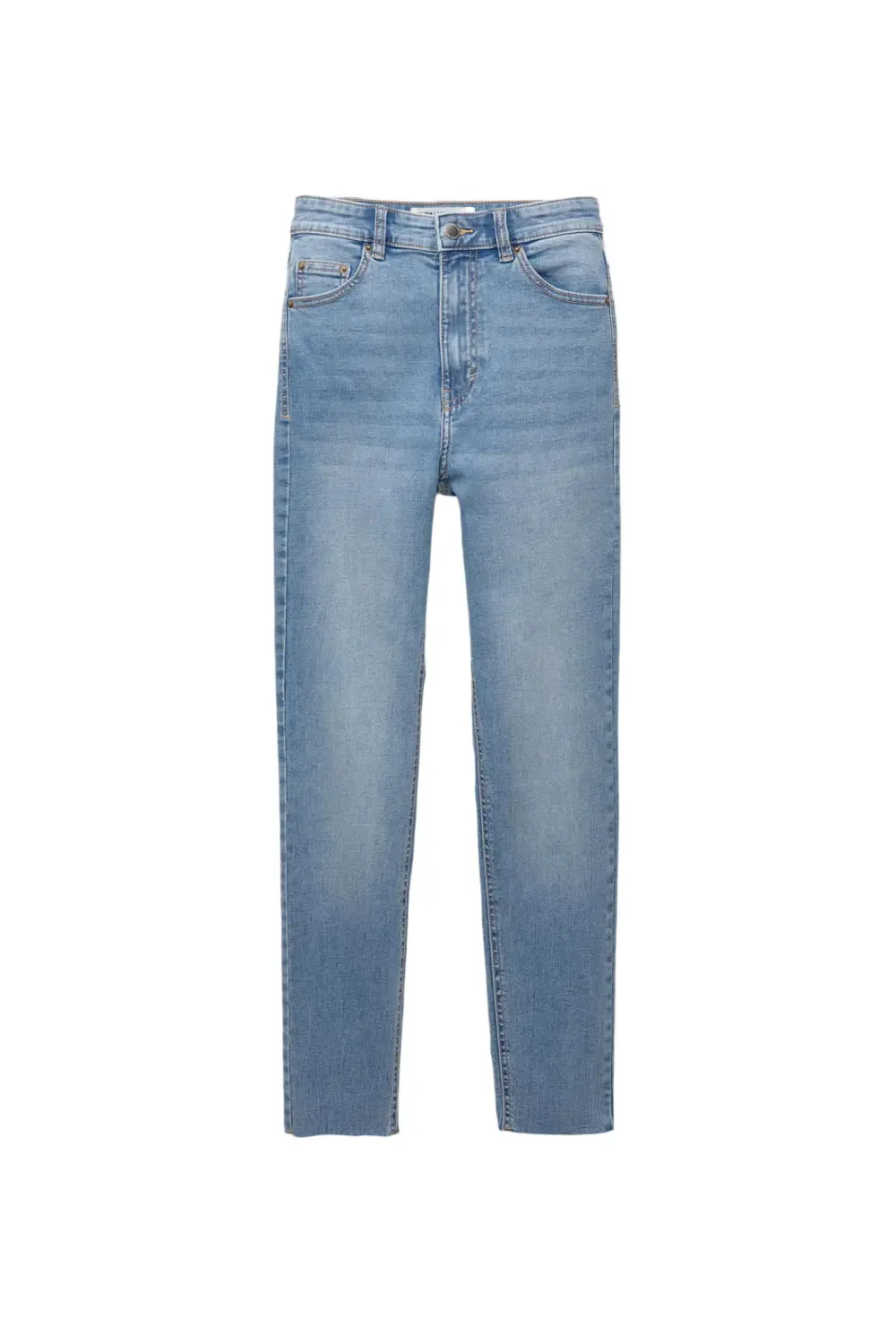Jeans skinny tiro alto