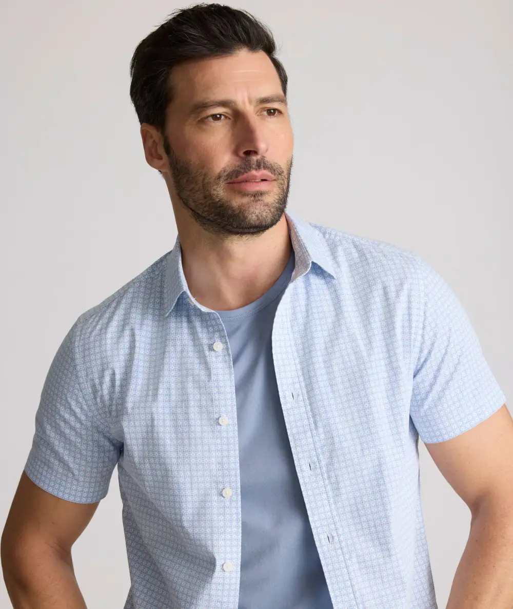 Stretch Cotton Short-Sleeve Dunbar Shirt