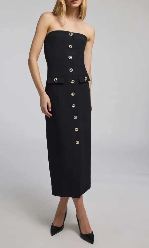 Misha Crepe Midi Dress