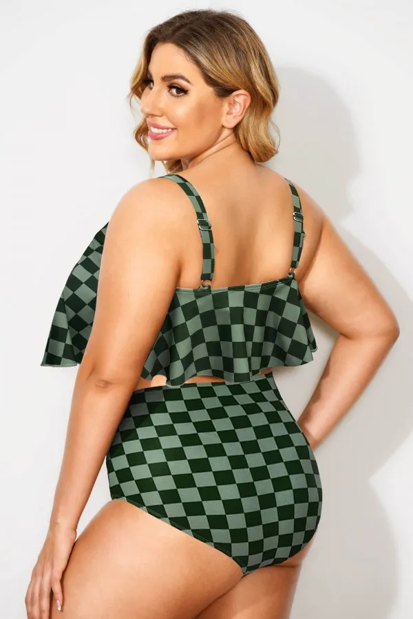 Black Sexy Scoop Neck High Waist Bikini Set