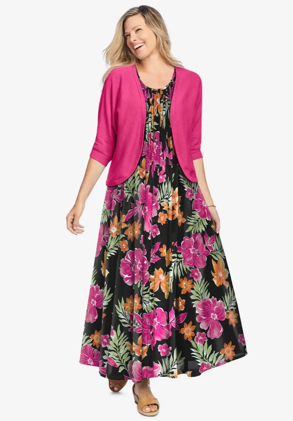 Pintucked Sleeveless Dress