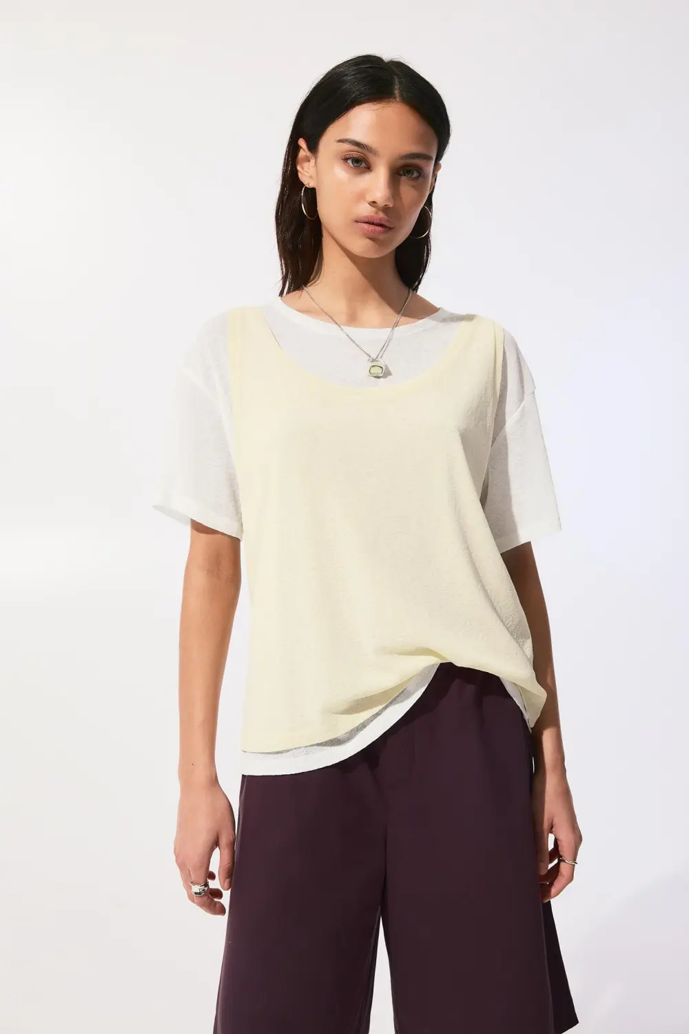 Camiseta doble manga corta