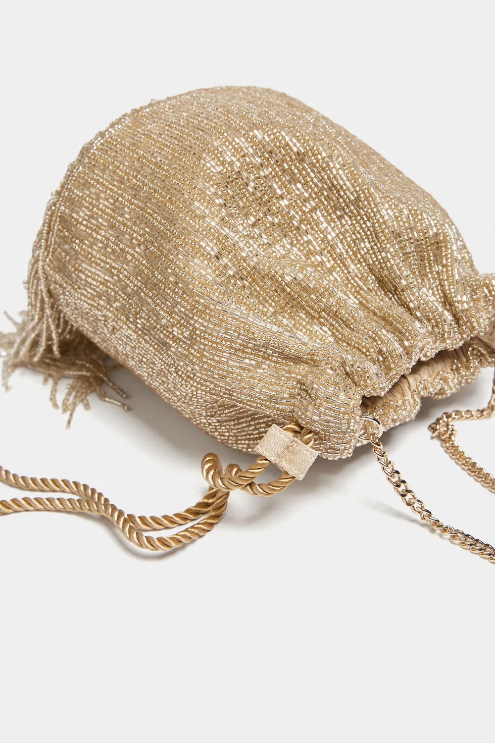 Bolso saca flecos abalorios
