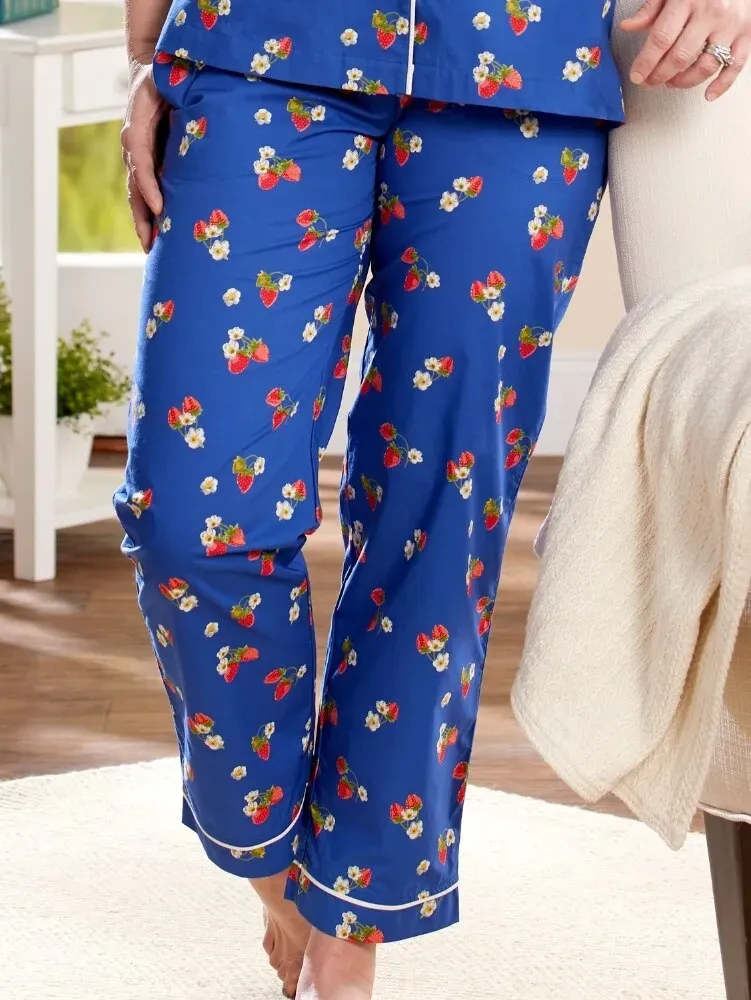 Ella Simone Strawberry Fields Cotton Pajama Set