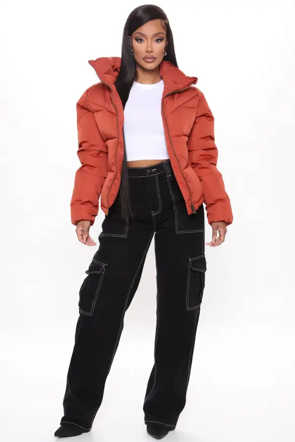 Climate Change Puffer Jacket - Rust