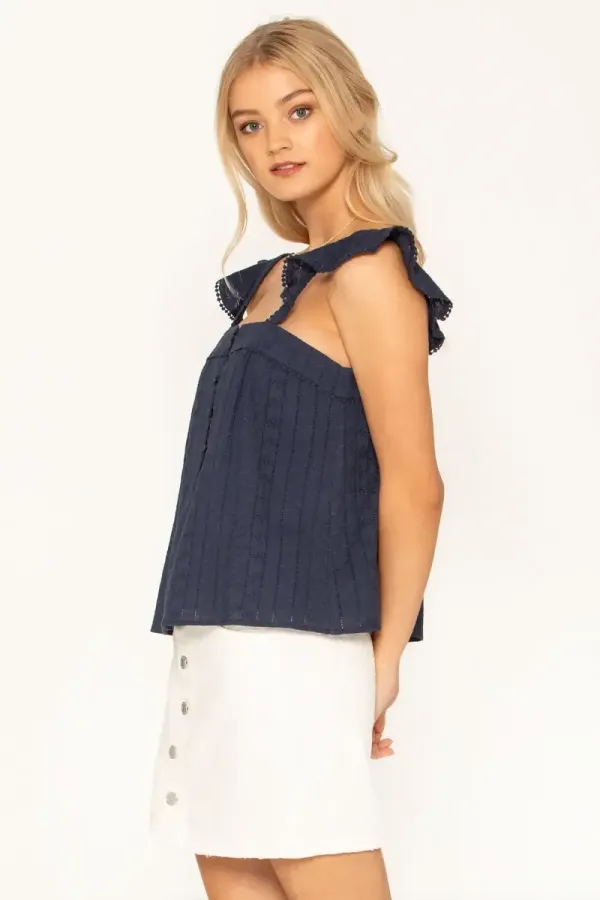 Lovebug Ruffle Trim Top