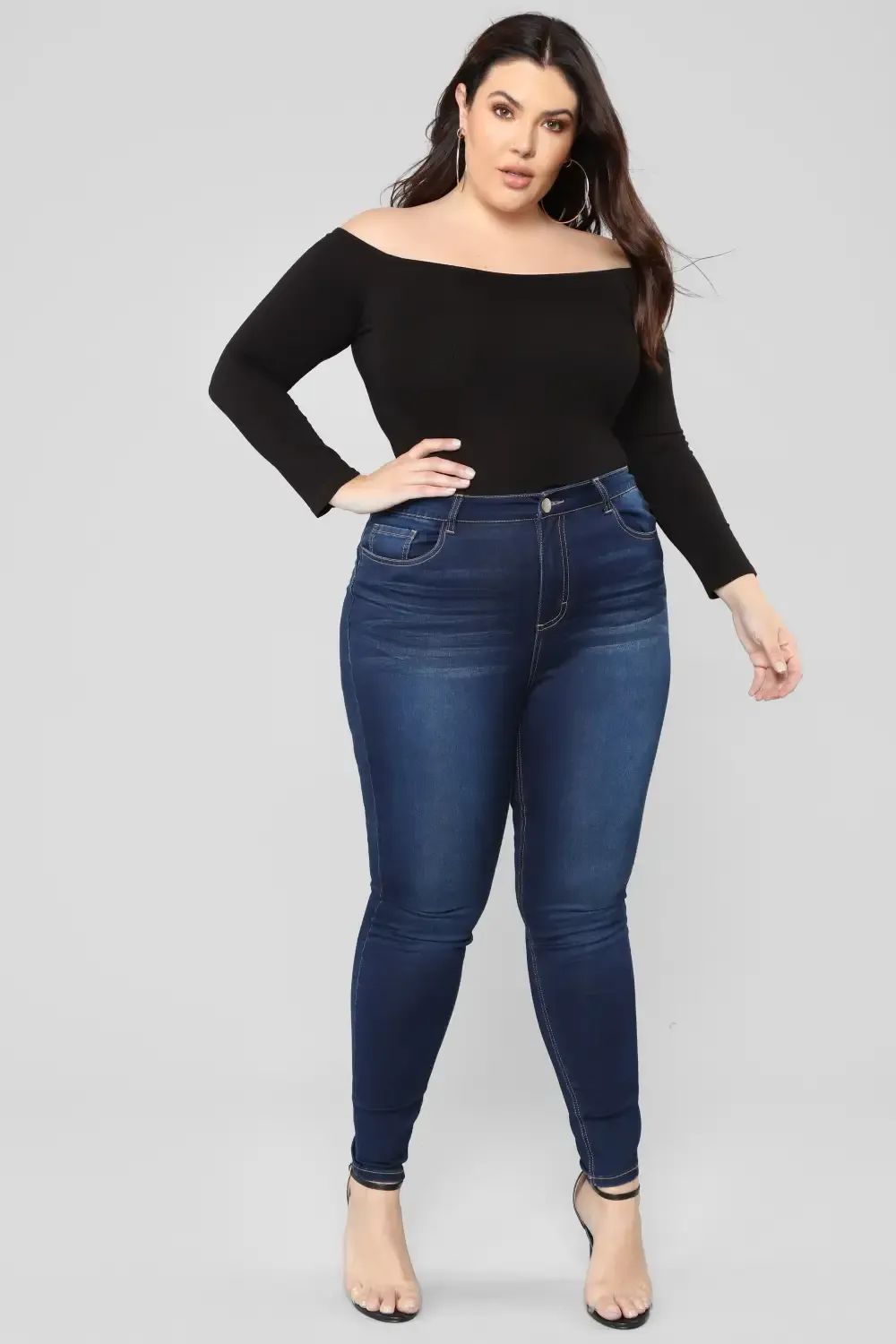 Alexa High Rise Booty Lifter Skinny Jeans - Dark Denim