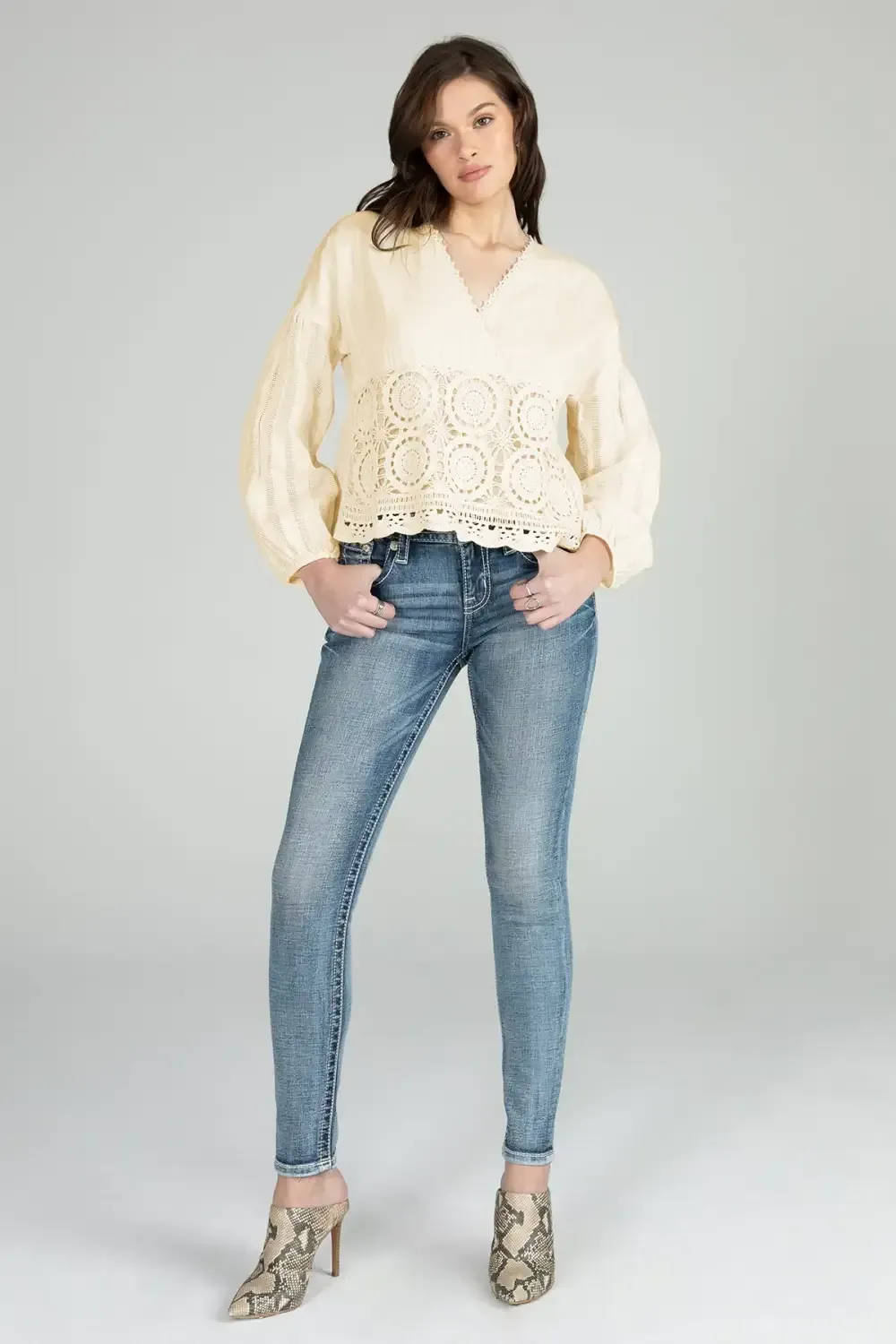 V-Neck Crochet Top