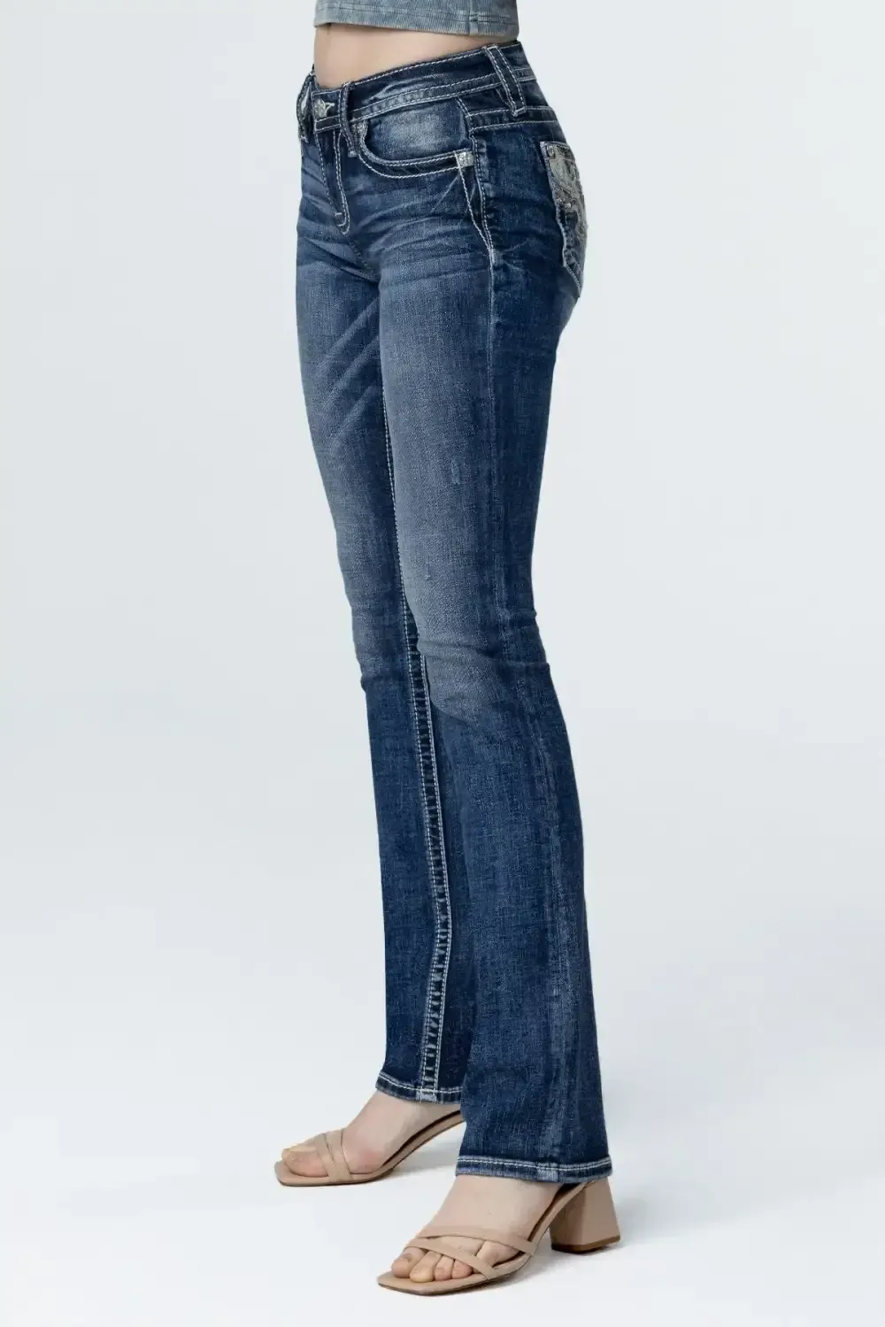 Spring Bloom Slim Bootcut Jeans
