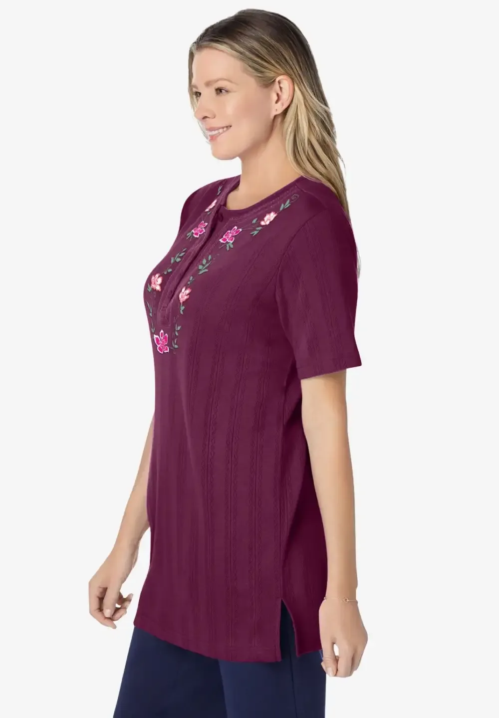 7-Day Embroidered Pointelle Tunic