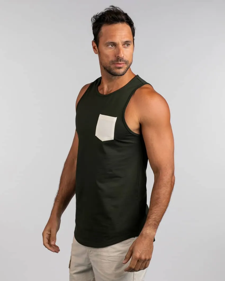 Lux Drop-Cut Pocket Tank