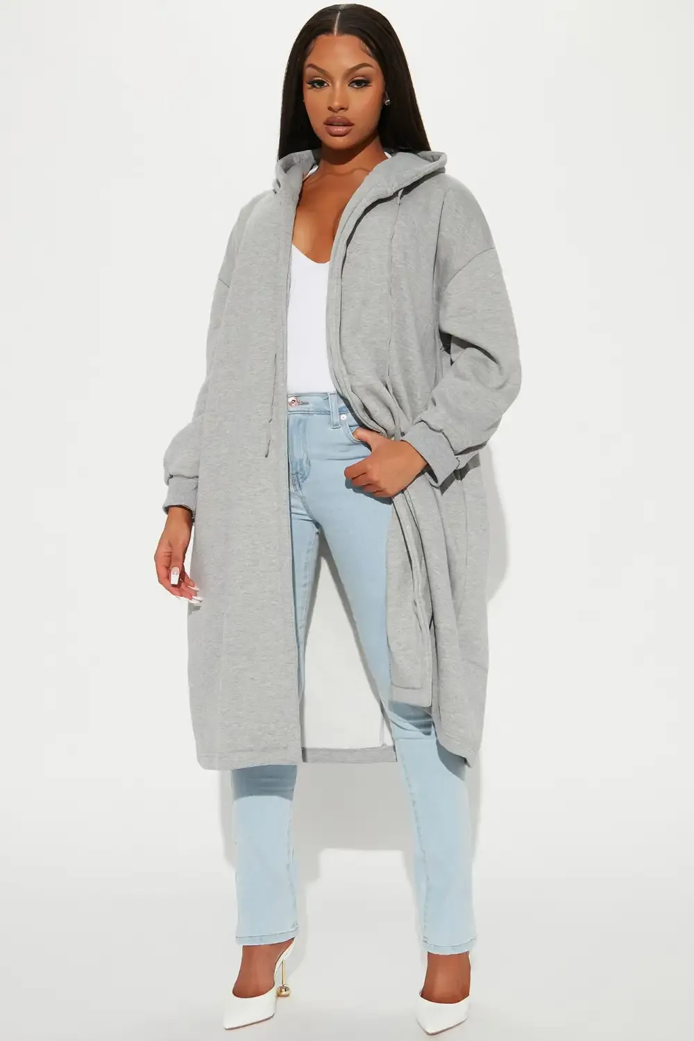 Sky Walker Long Jacket - Heather Grey