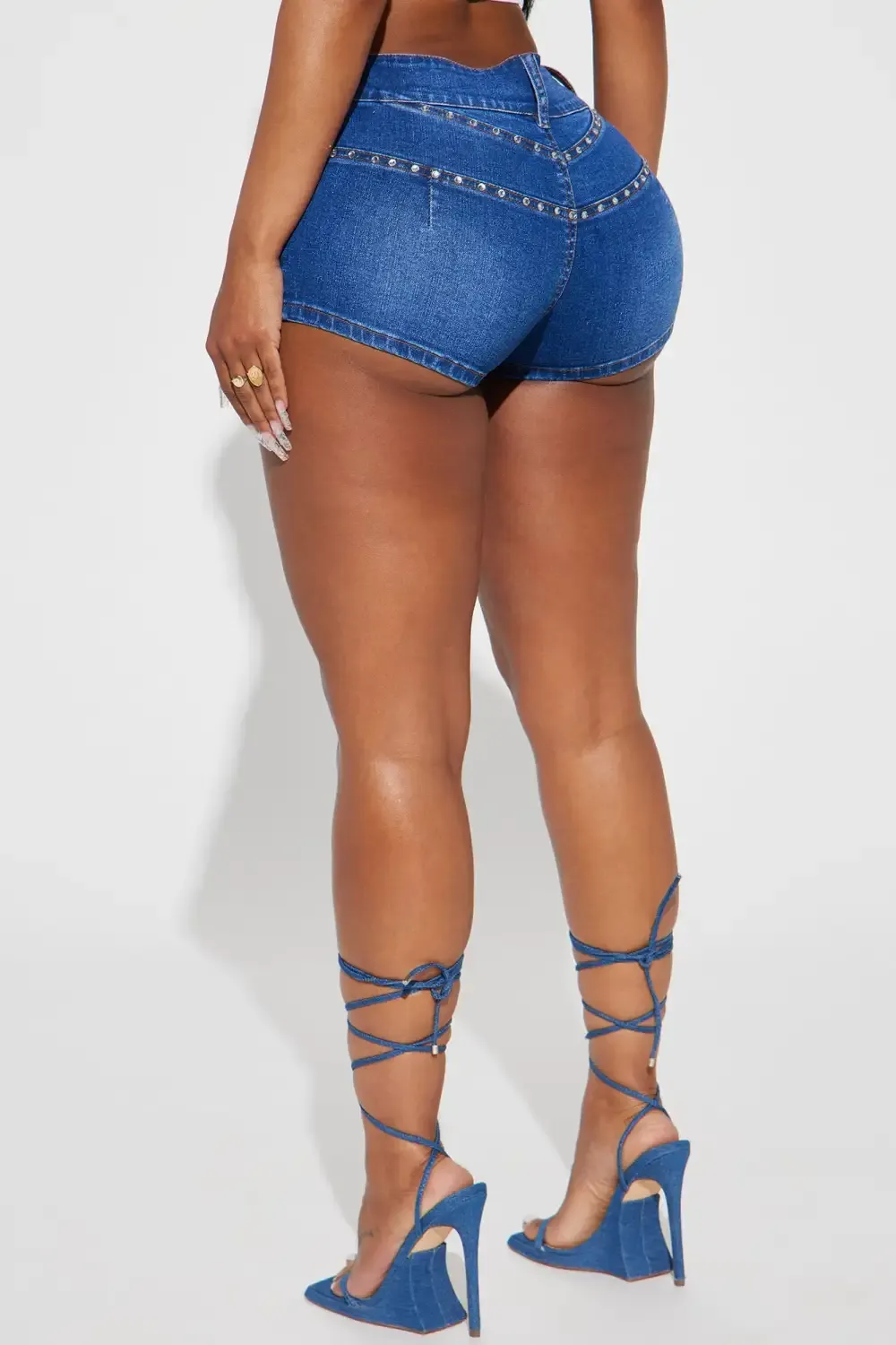Daniel's Girl Y2K Stretch Denim Cargo Shorts - Dark Wash