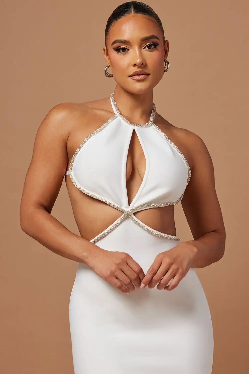 Vivica Embellished Maxi Dress - White