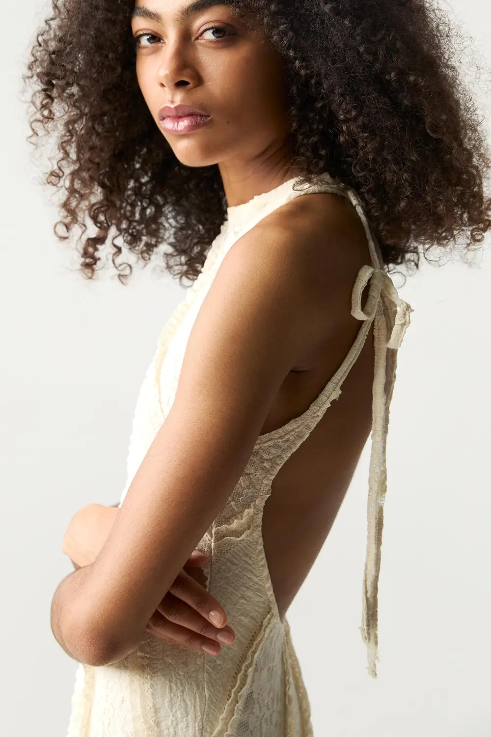 Vestido midi encaje