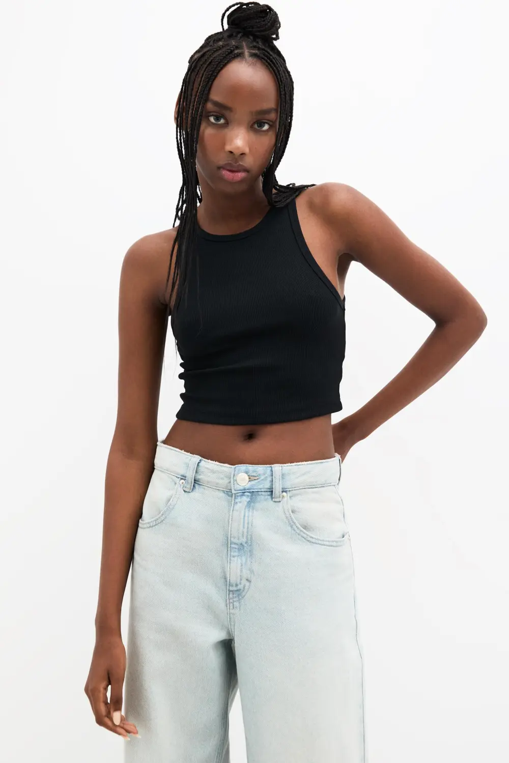 Basic cropped tank top