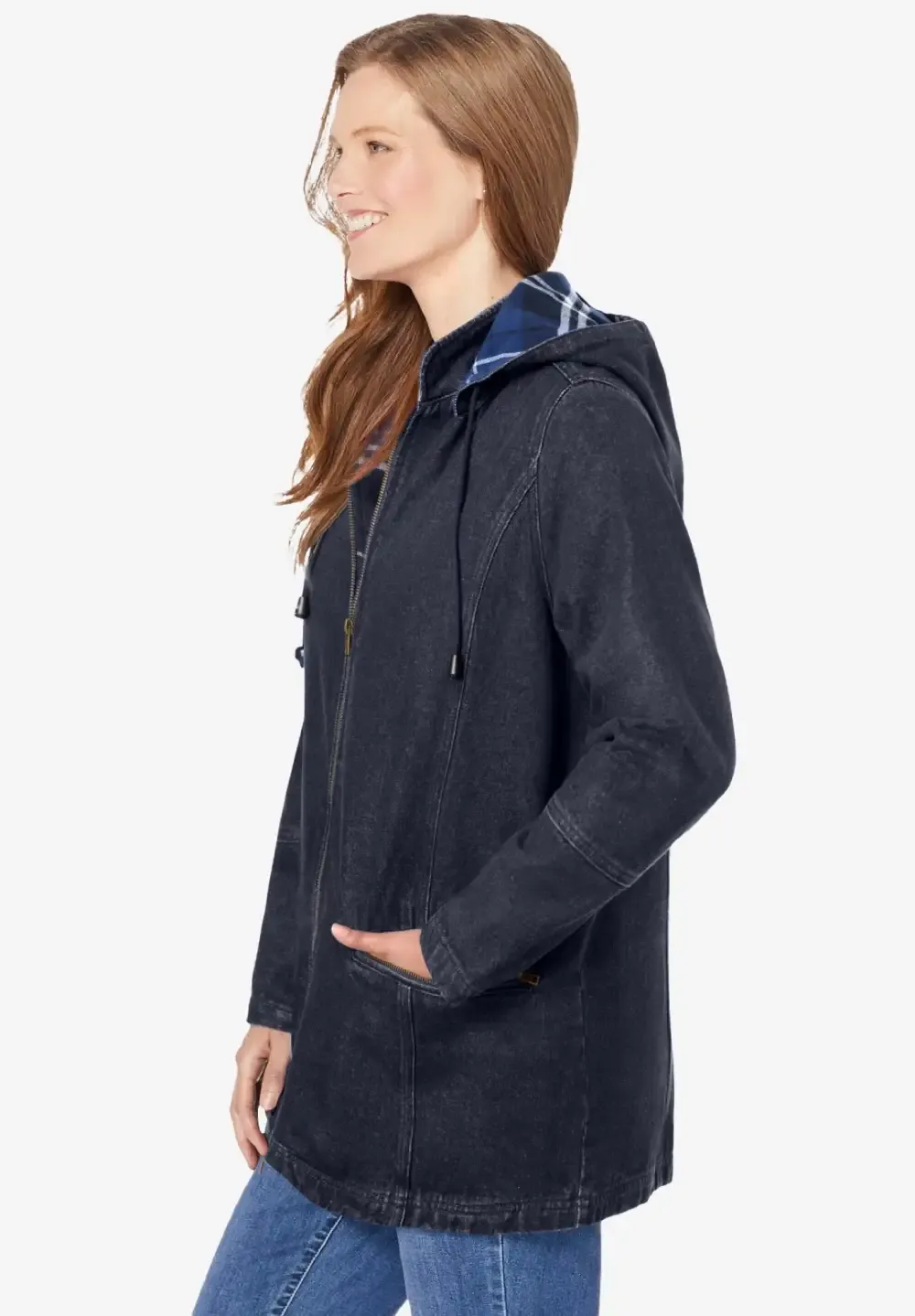 Flannel-Lined Denim Jacket