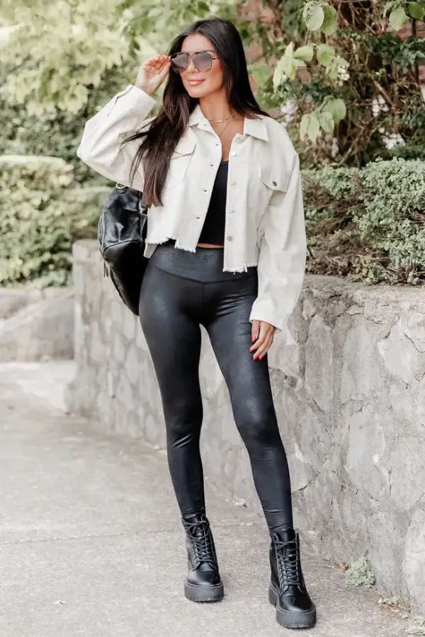 Need A Reason Stone Corded Raw Hem Jacket