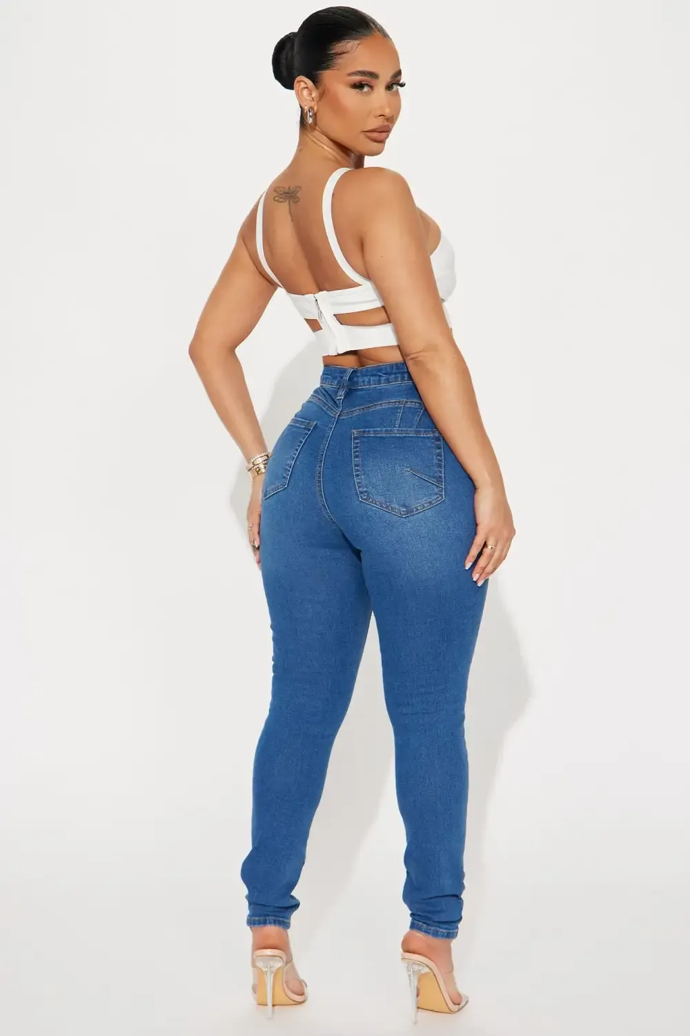 Tucson Booty Lifting High Rise Stretch Skinny Jeans - Medium Wash