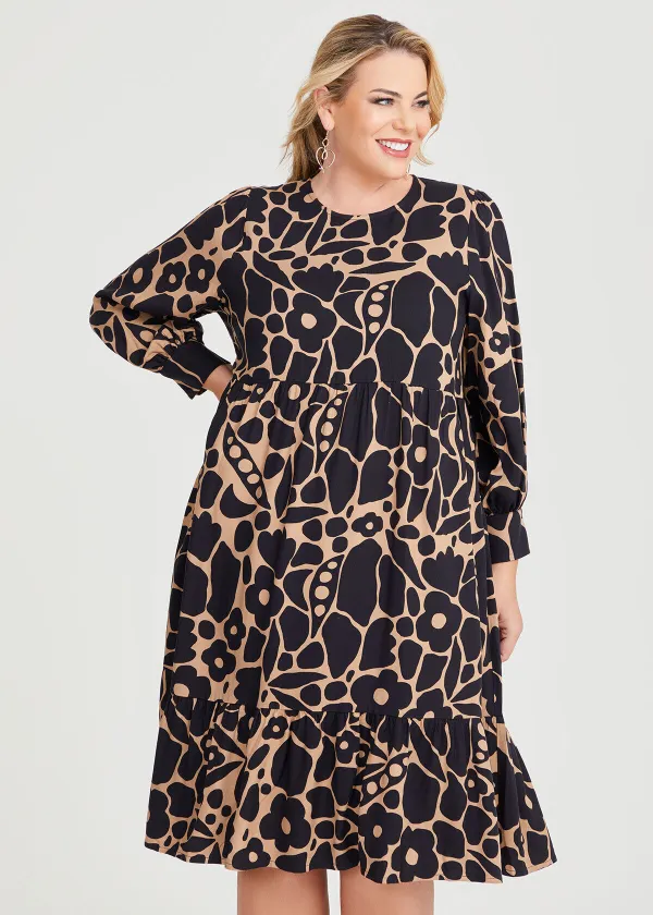 Natural Abstract Botanical Dress