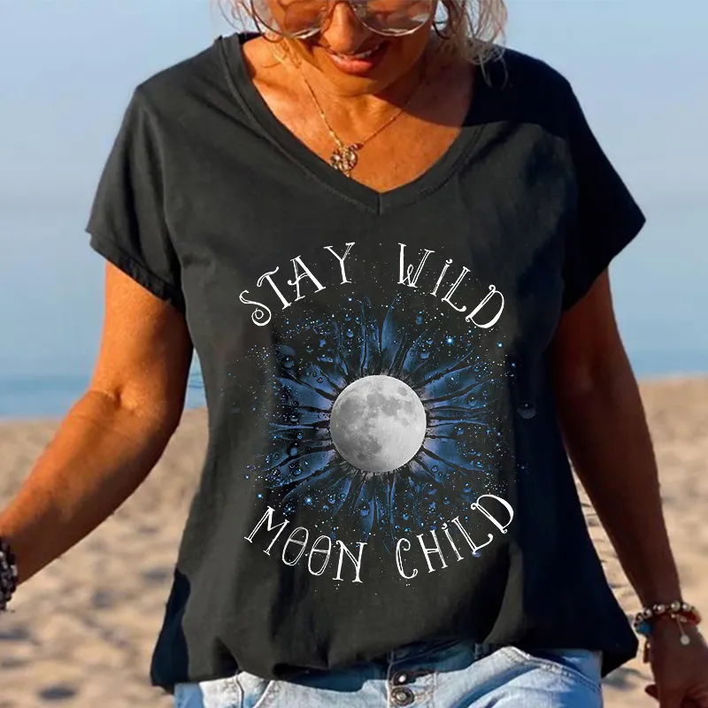 Stay Wild Moon Child Moon Unique Graphic Tees