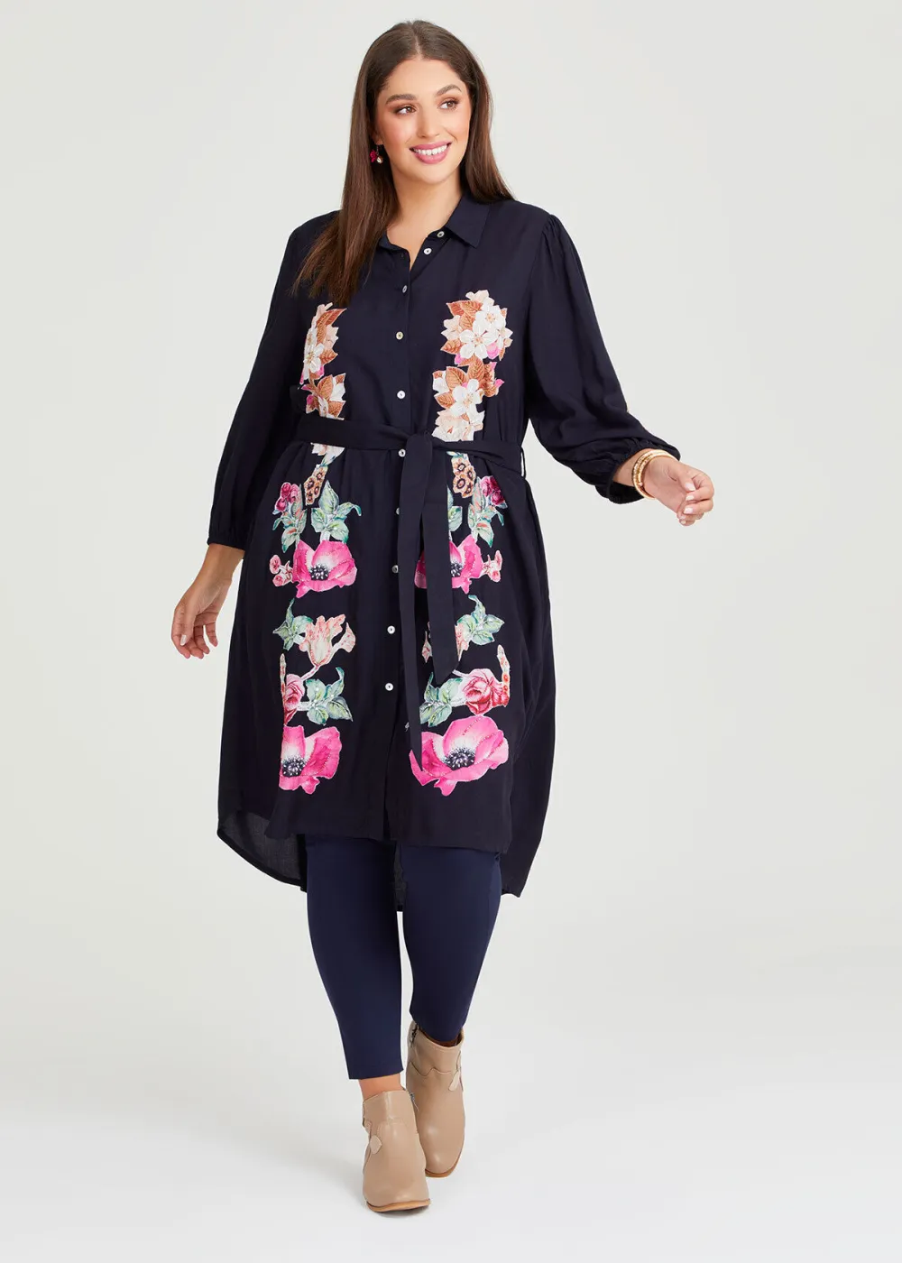 Natural Bouquet Patchwork Shirt