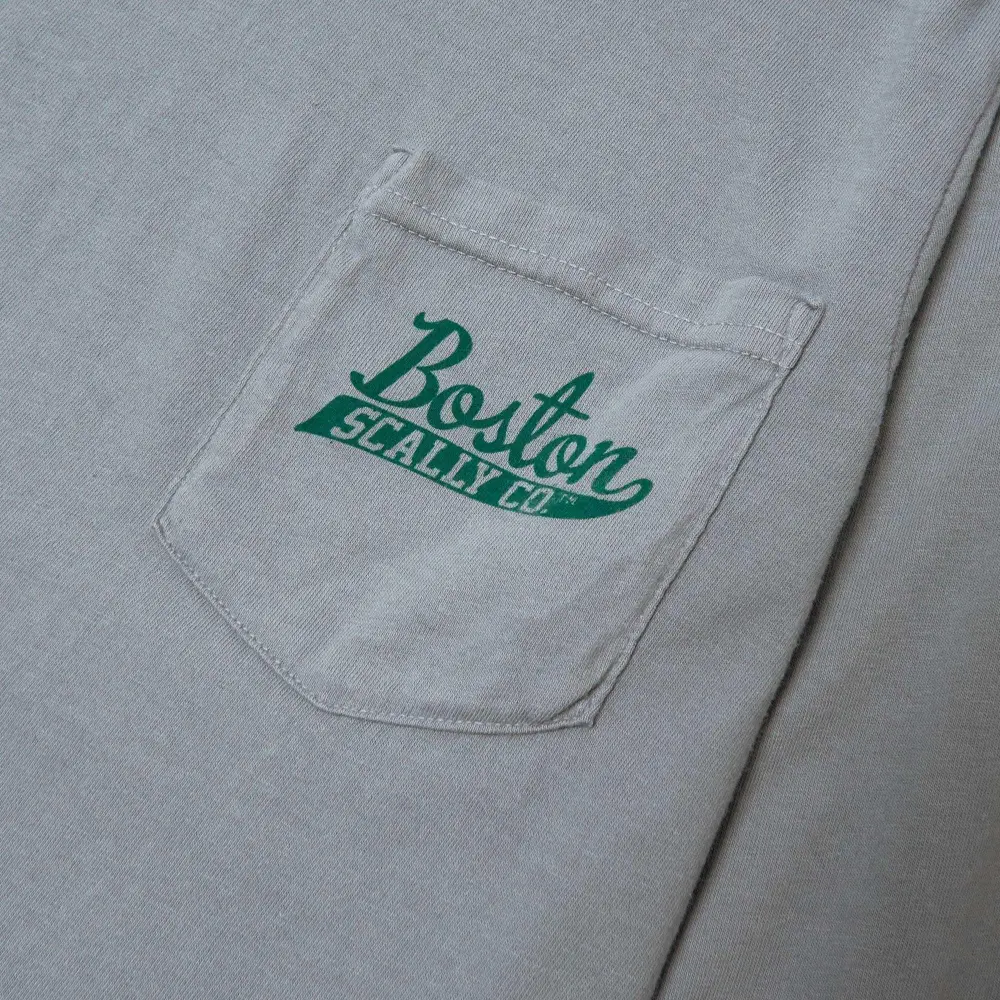Boston Scally The Blarney Rose Long Sleeve Tee T-shirt - Granite