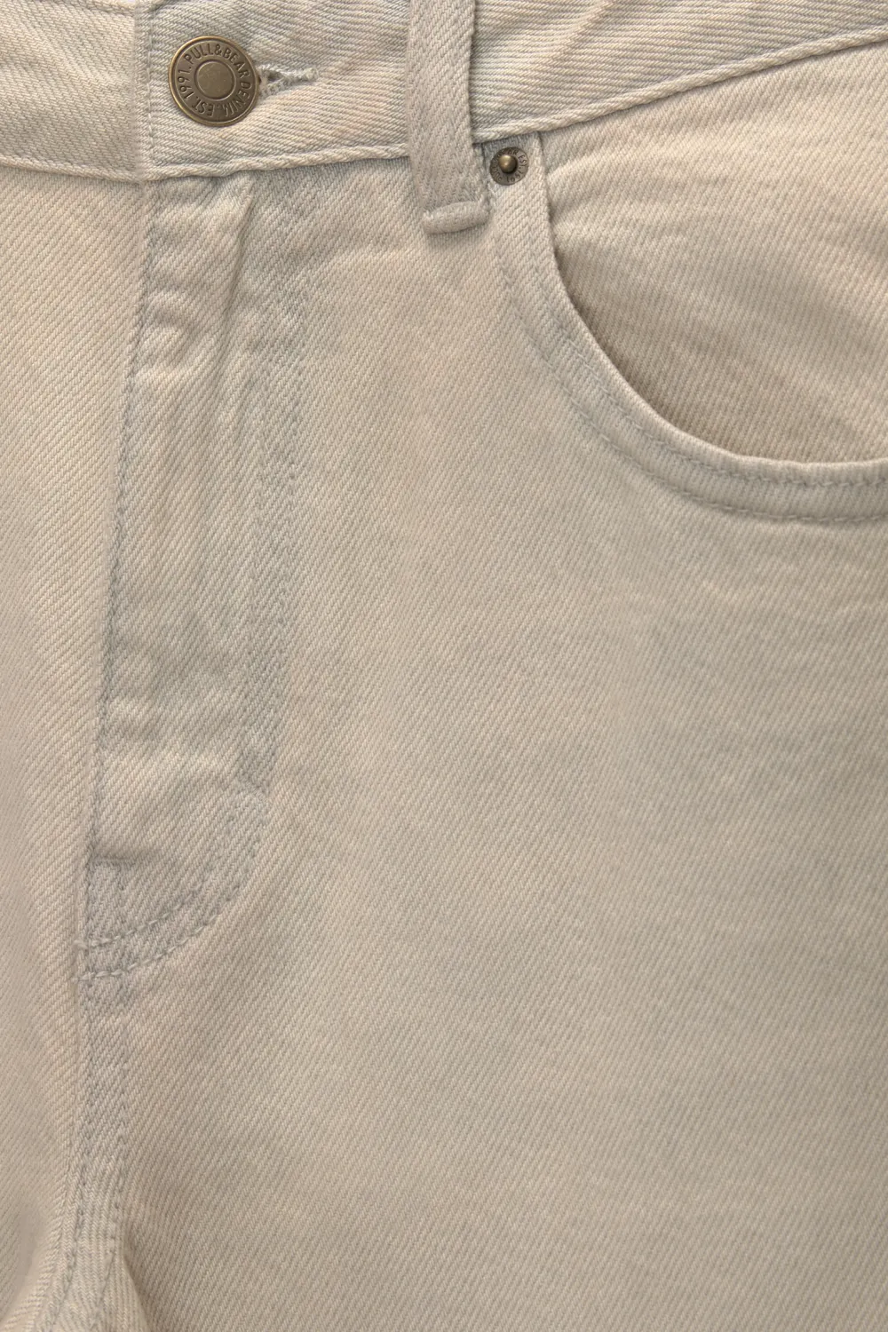 Jeans wide leg tiro alto