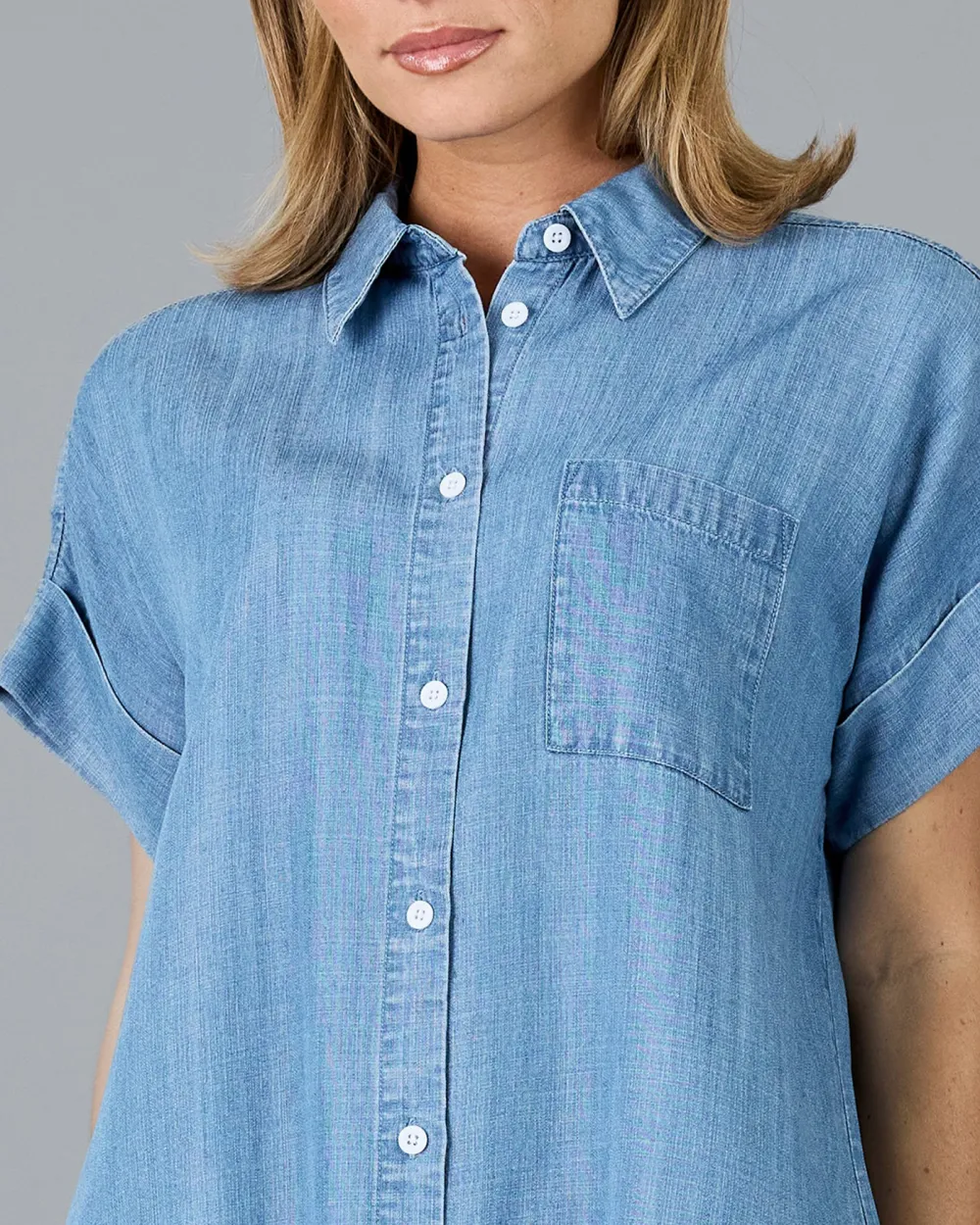 Loose Fitting Denim Shirt