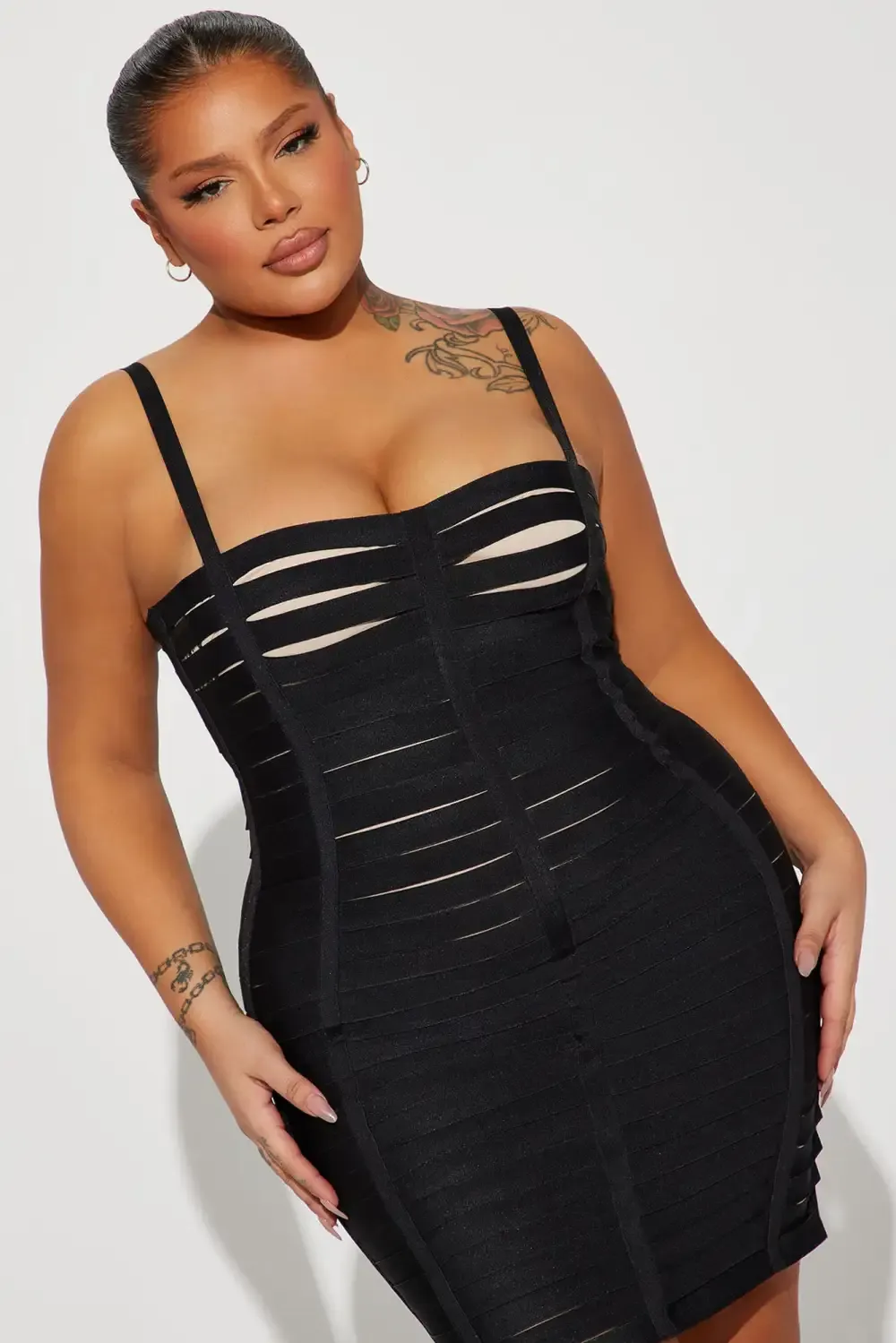 Foreplay Bandage Mini Dress - Black