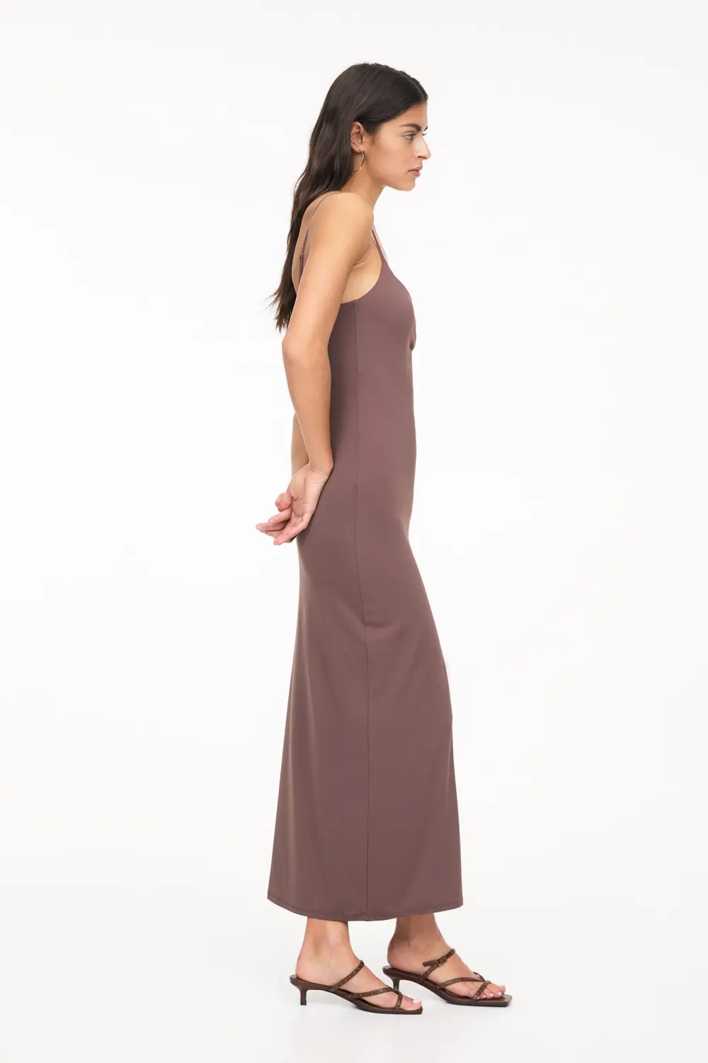 Vestido midi poliamida