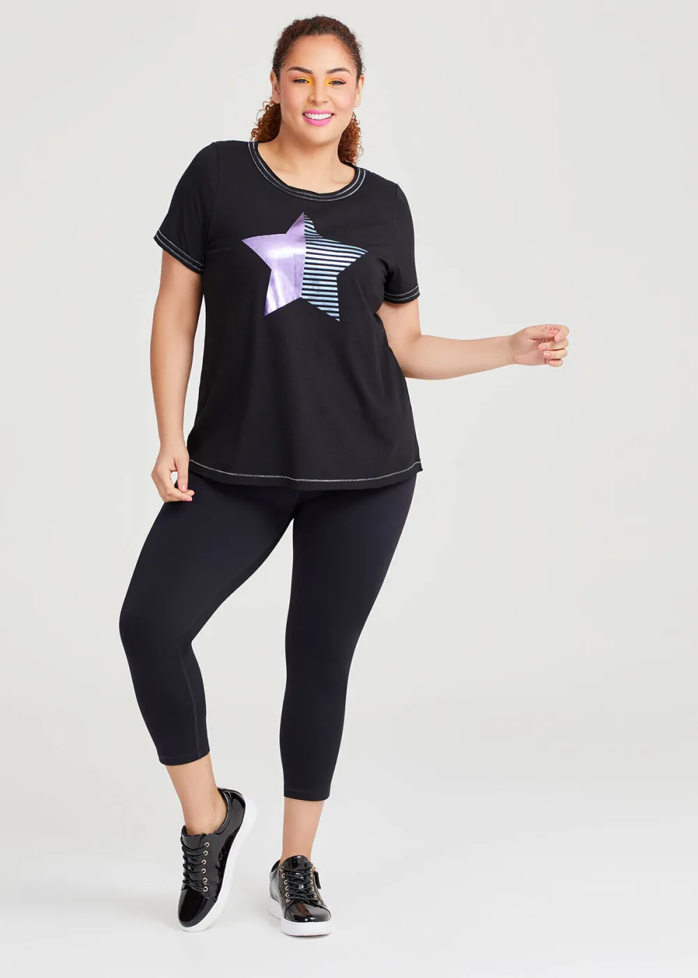 Bamboo Spliced Foil Star Top