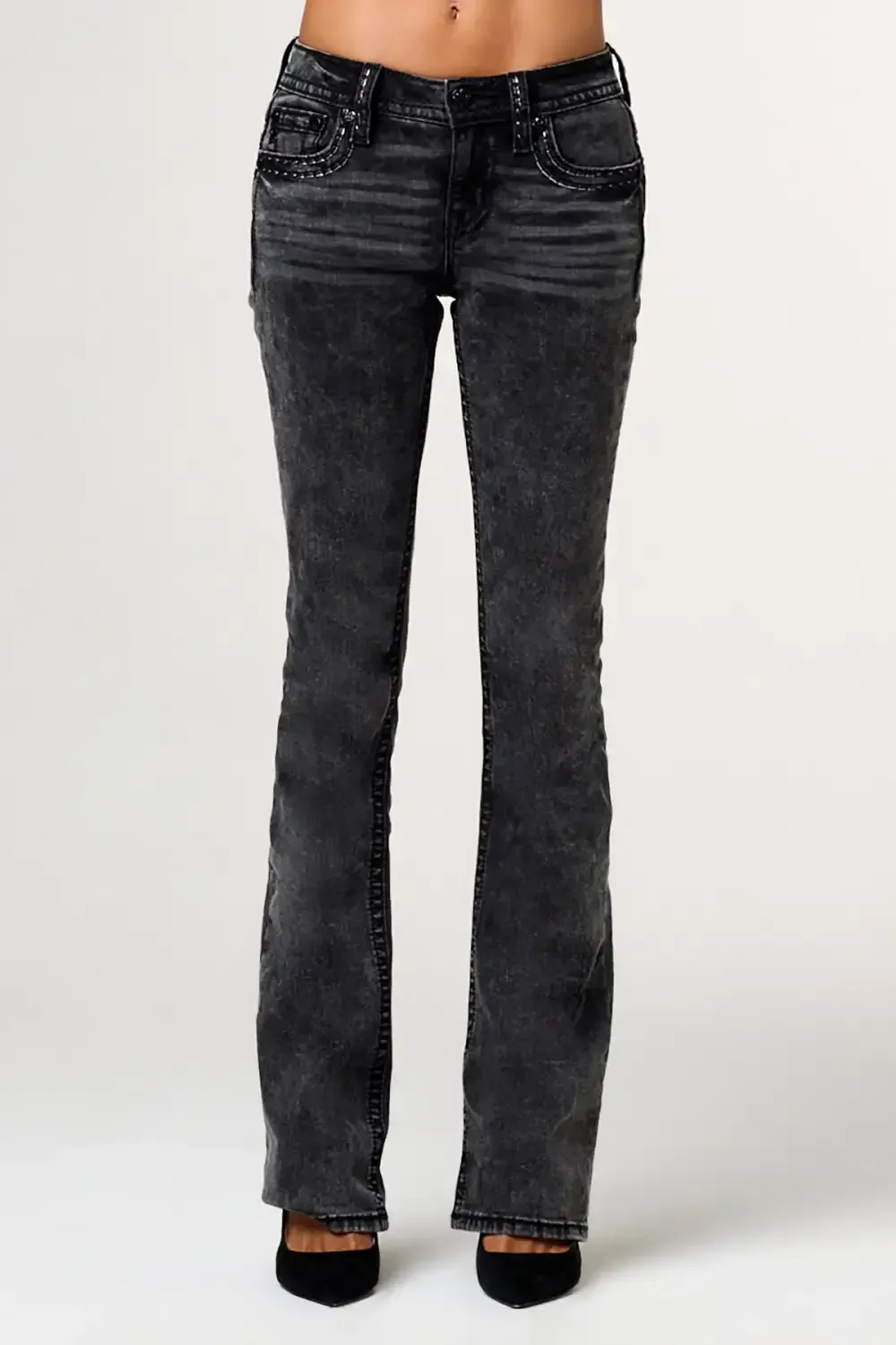 Zandra Stitched Bootcut Jeans