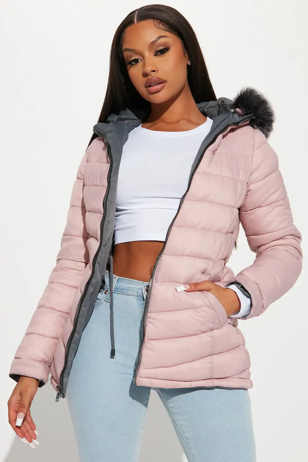 Inside Out Reversible Jacket - Charcoal/combo