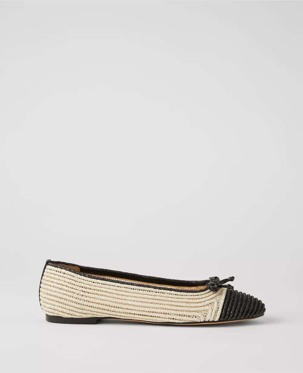 Raffia Ballet Flats