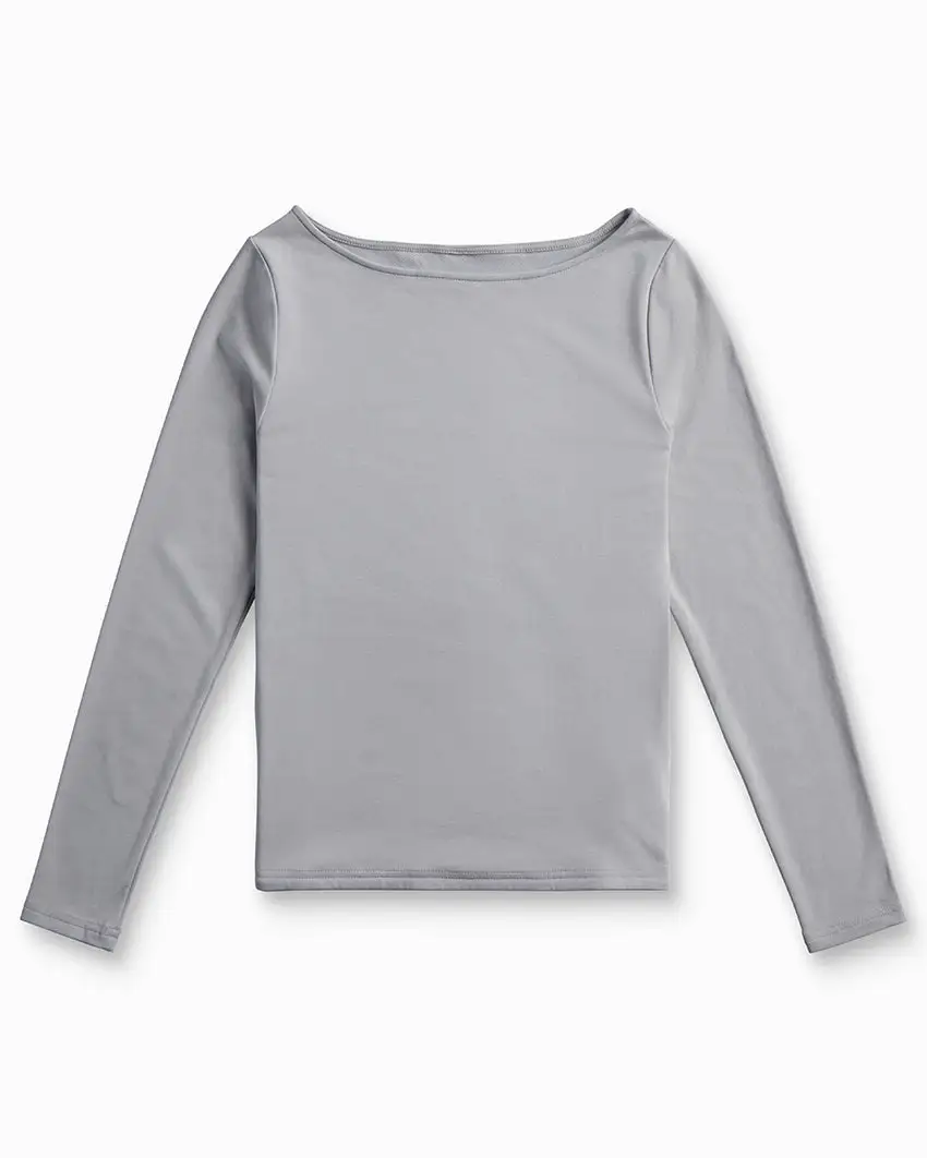 Drift Fitted Boat Neck Long Sleeve