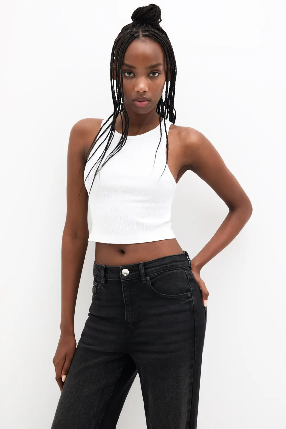 Basic cropped tank top