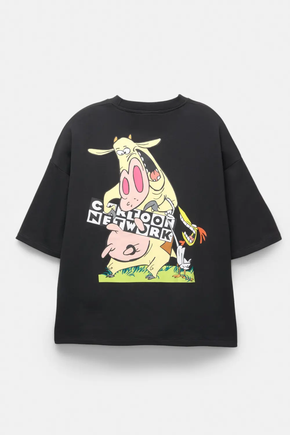 Short sleeve Cow and Chicken sweatshirt
