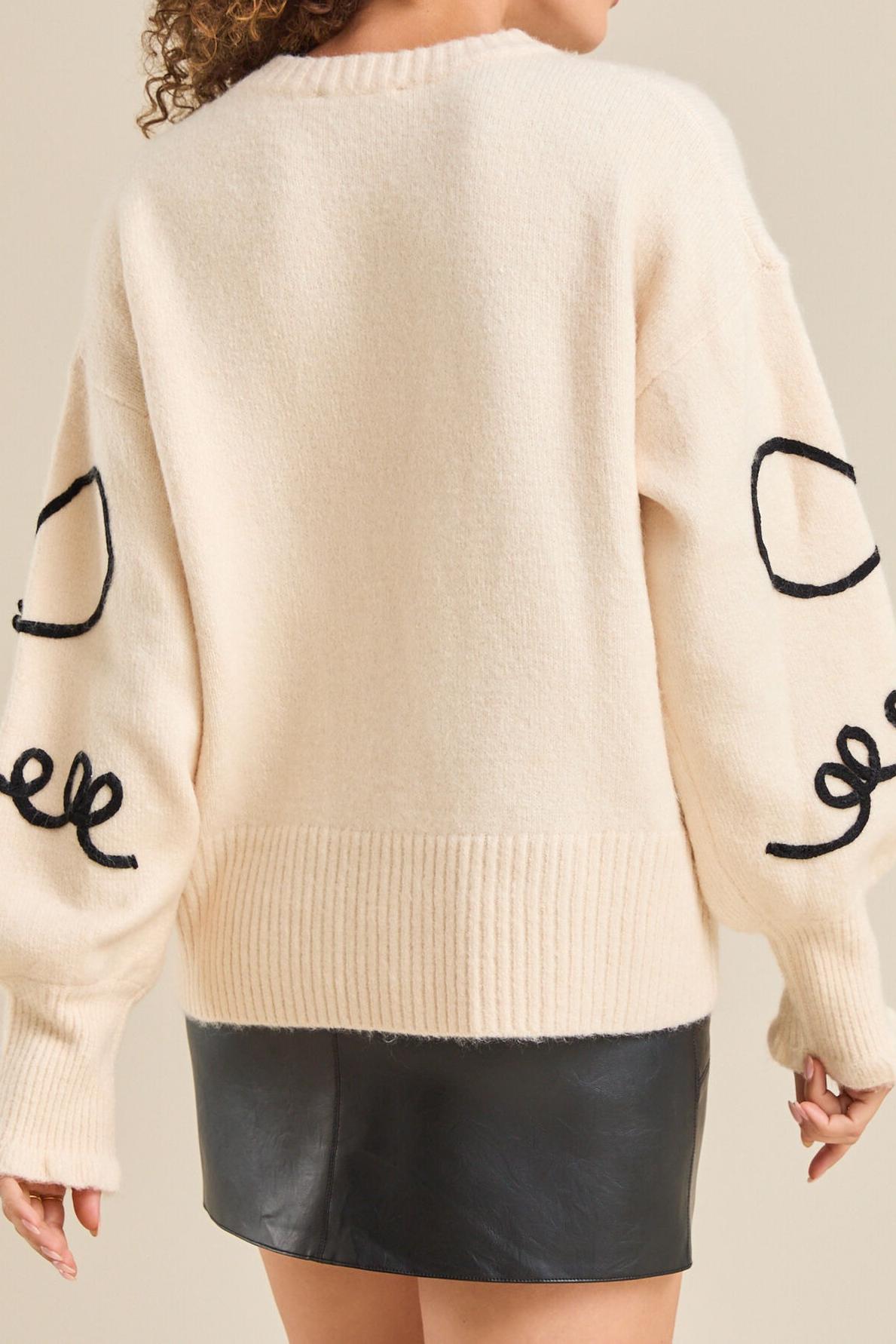 Braided Bow Sweater