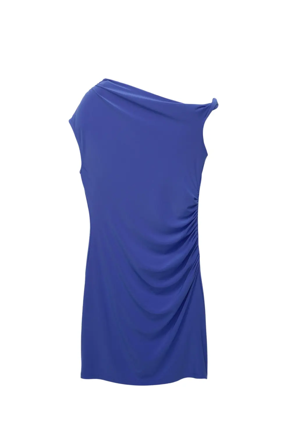 Vestido corto asimétrico nudo