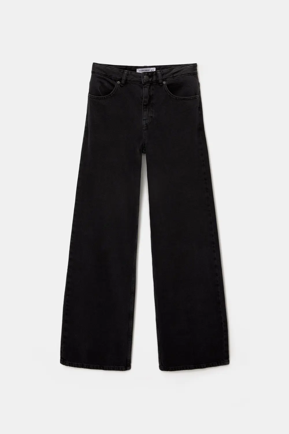 Jeans wide leg tiro alto