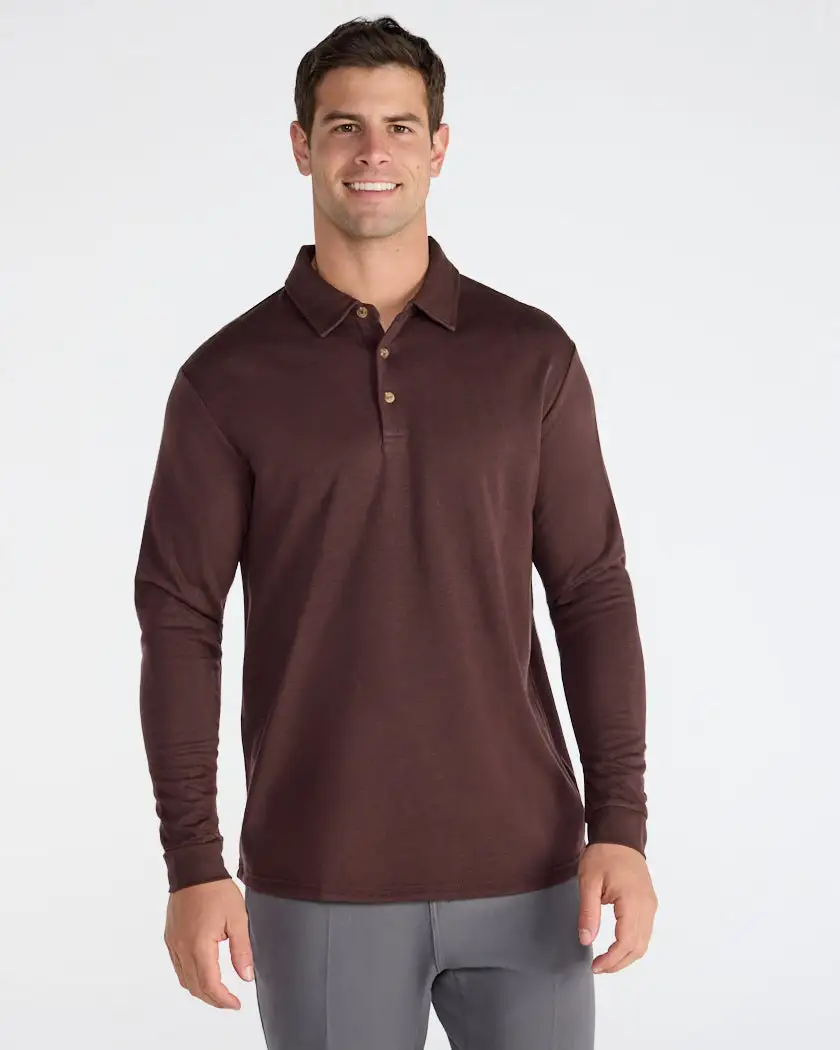 Comfort Wool Long Sleeve Polo