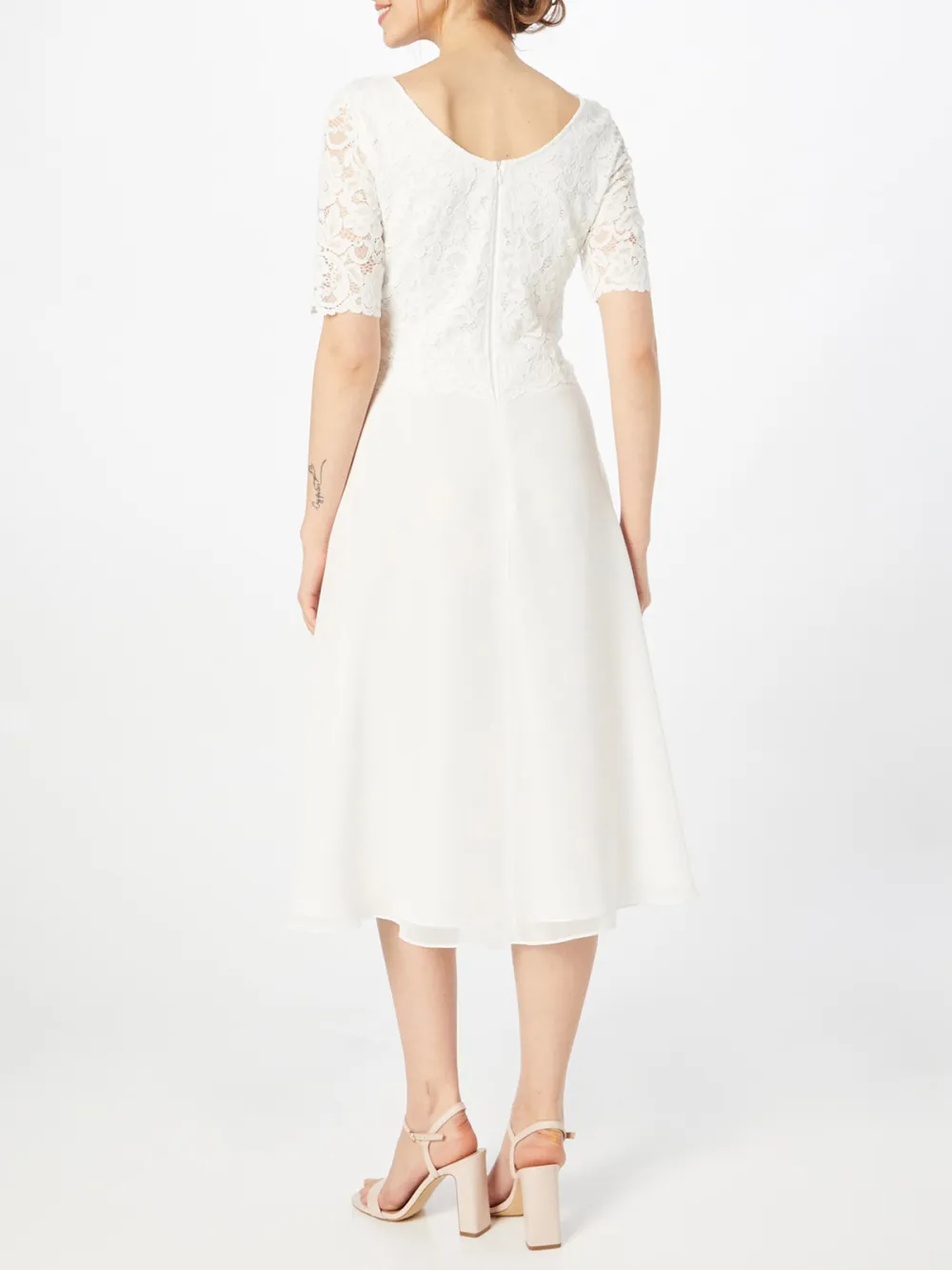 Lace Crew Neck Casual Style Dress