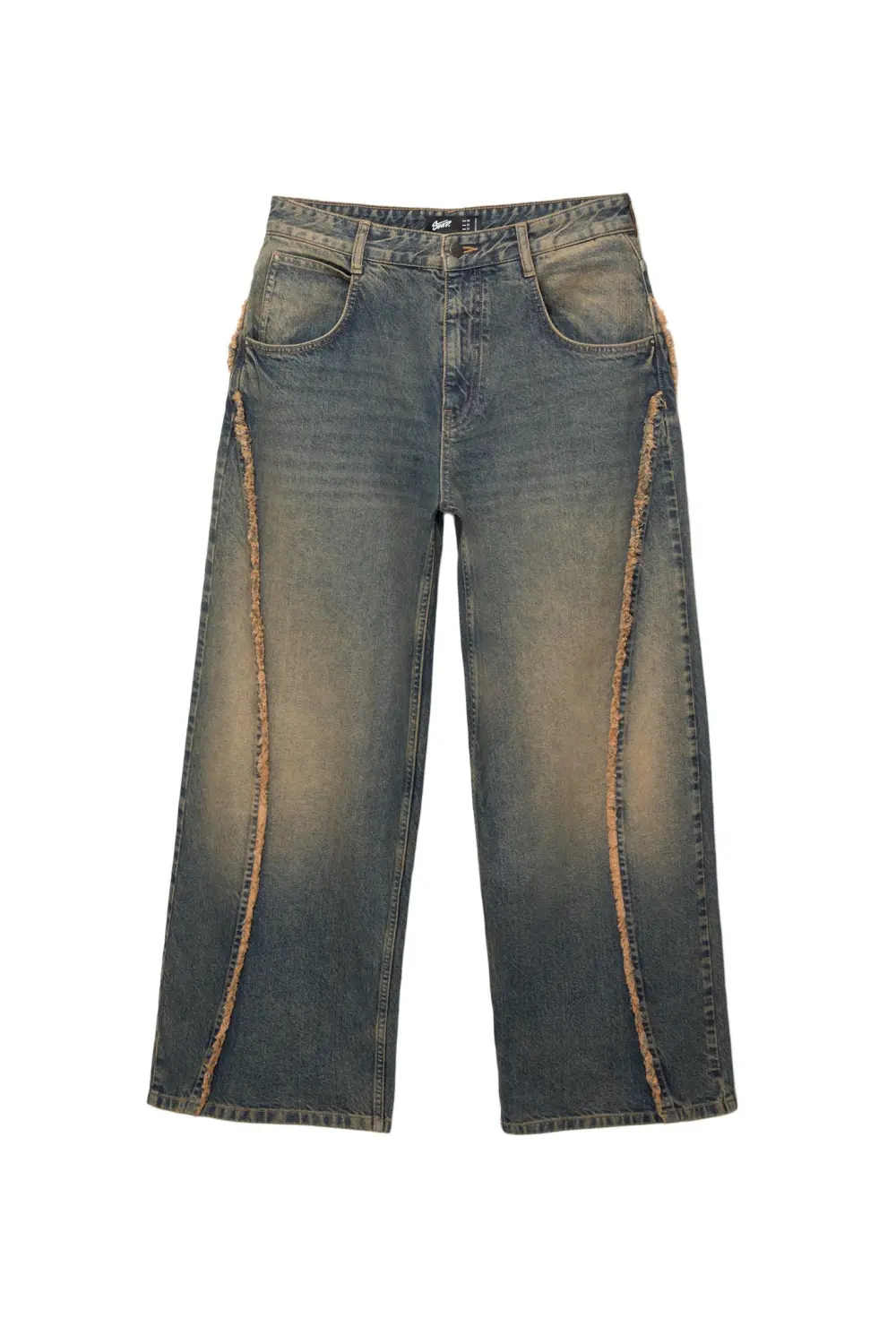 Baggy jeans with fringing