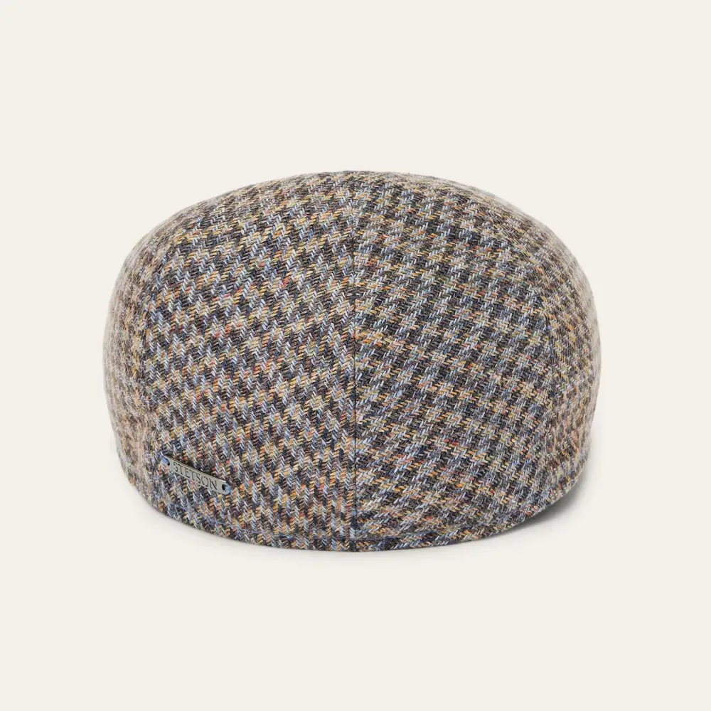 Linen/Cotton Houndstooth Driver Cap