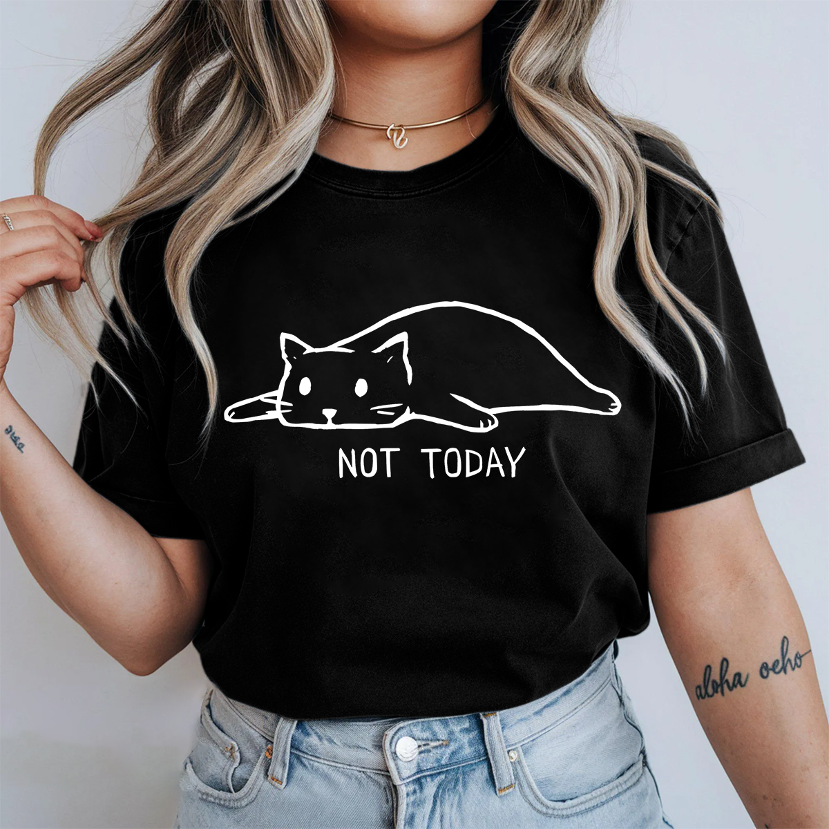 Cute Cat Short Sleeve T-Shirt