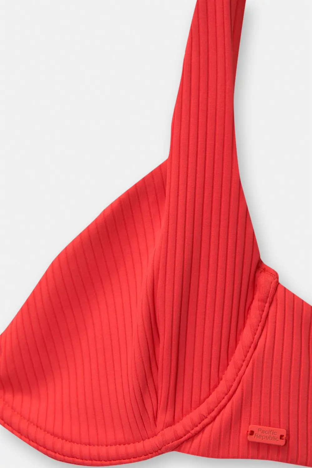 Ribbed balconette bikini top
