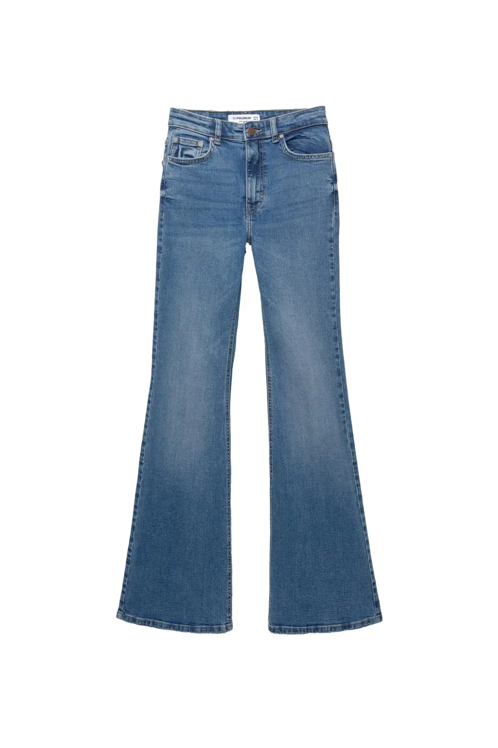 Jeans flare tiro alto